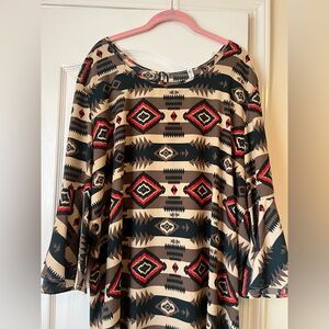 Geometric Patterned Women's Top